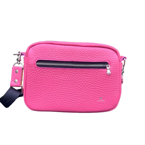 Leather Powder Pink & Yellow Box Crossbody Bag