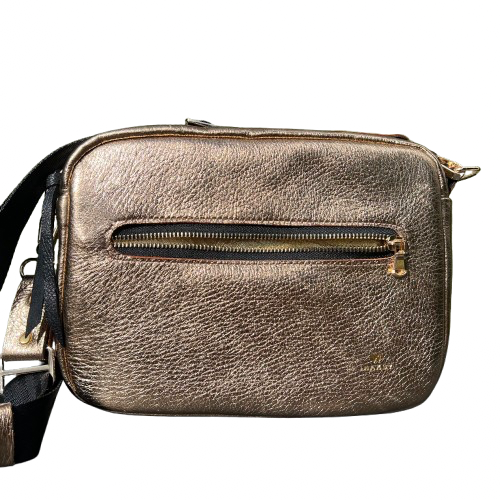 Urban Box Bag – Made from Italian Deer Leather Metalilc Gold & Black