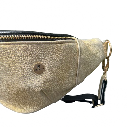 Twinkle Pop Gold Bum bag – Metallic Deer Leather, Limited Edition
