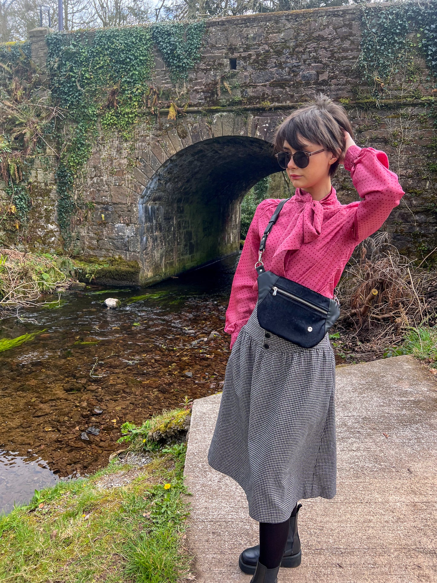 Leather Black Sleek Bag