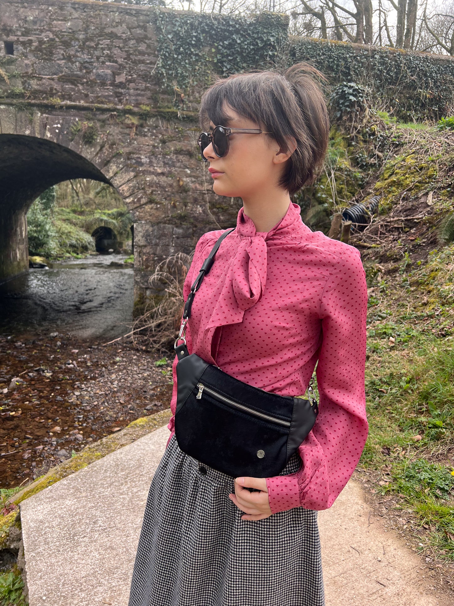 Leather Black Sleek Bag