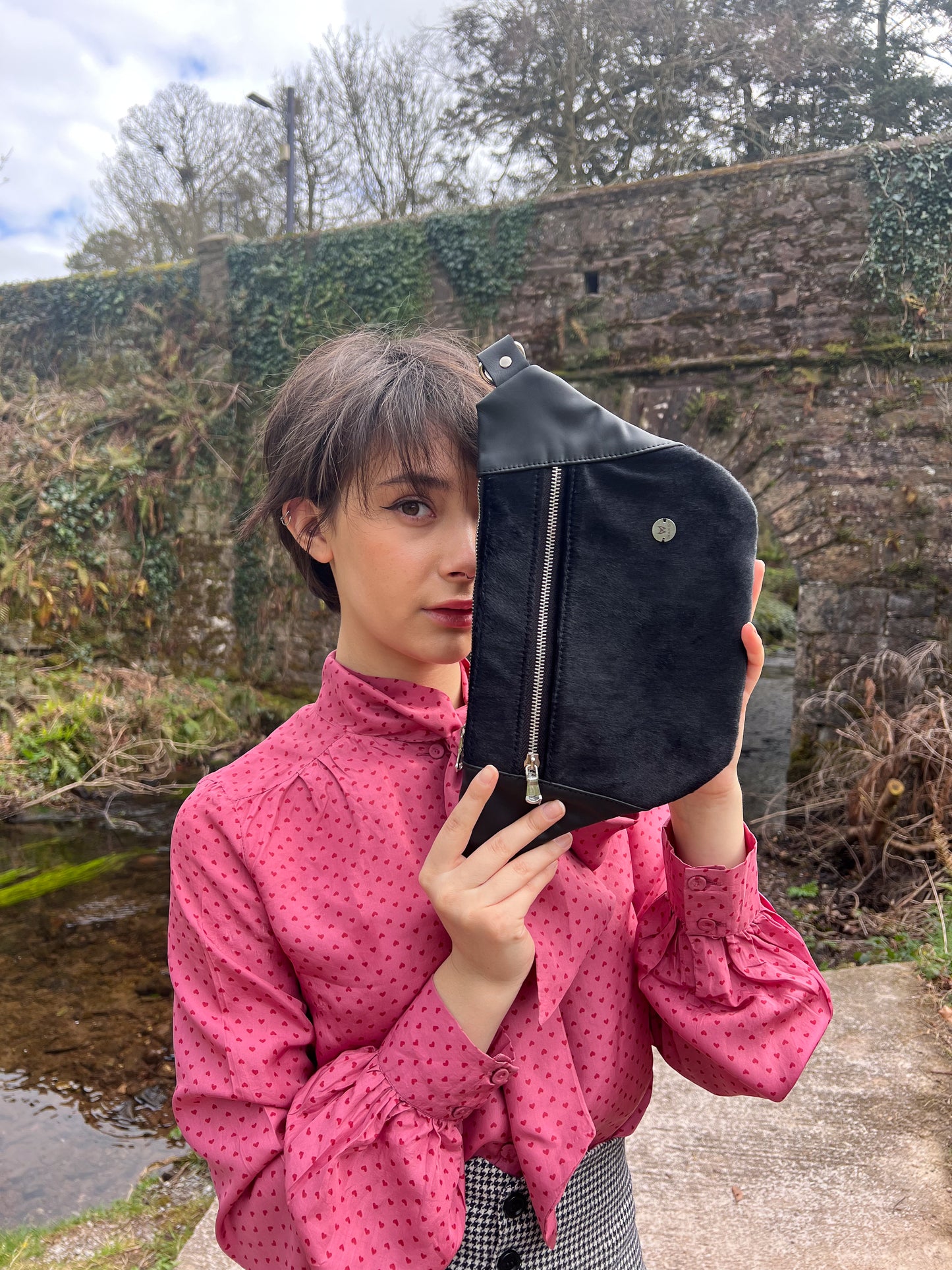 Leather Black Sleek Bag