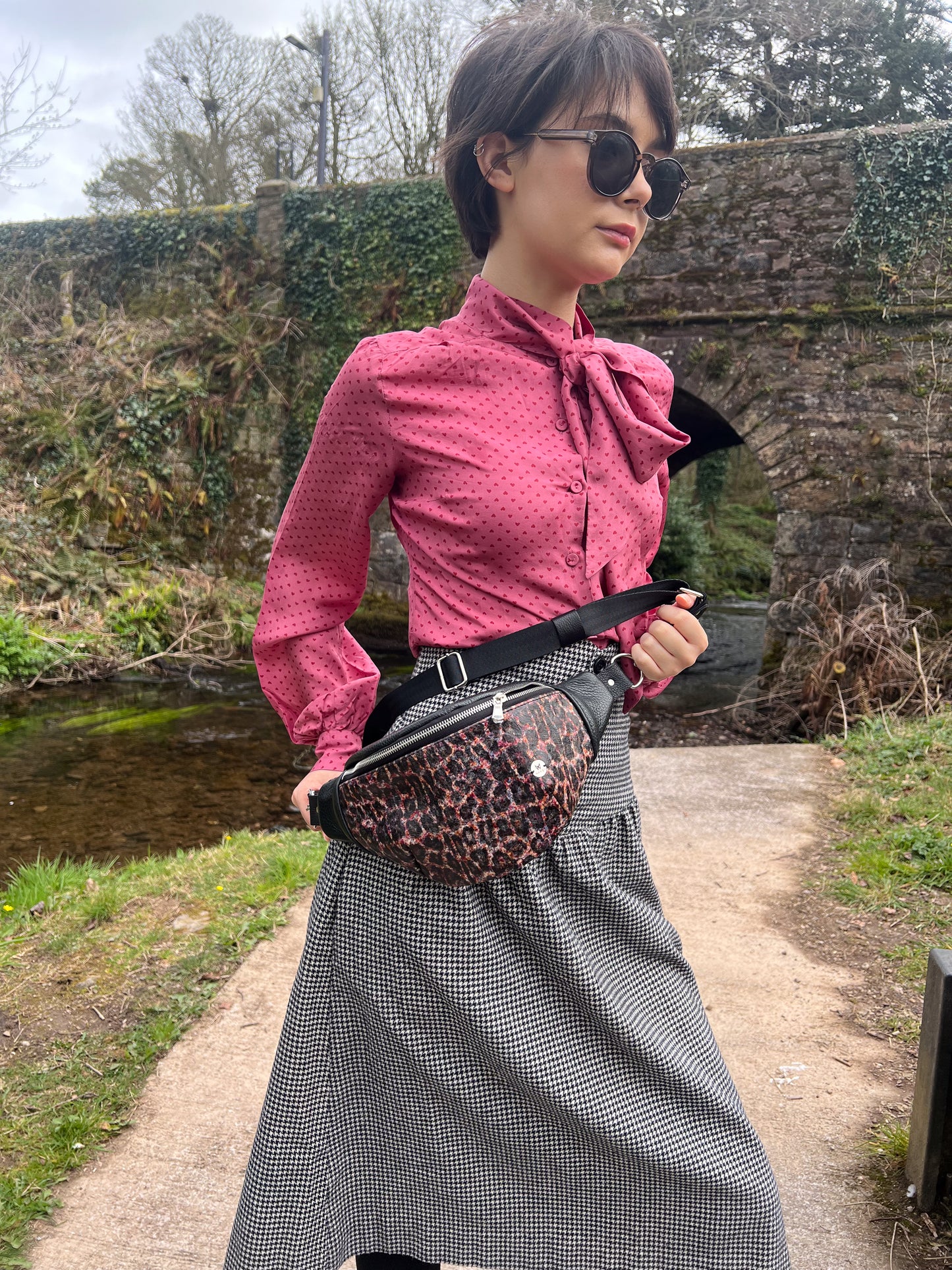 Multi-Colour Leopard Print Leather Bum Bag