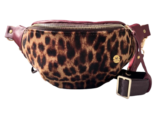 Leather Leaopard Print Bum Bag