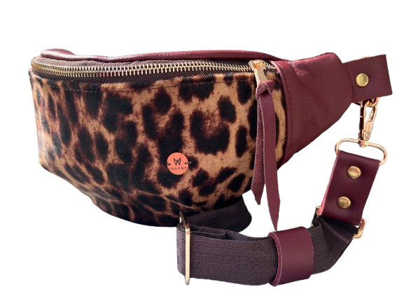 Leather Leaopard Print Bum Bag