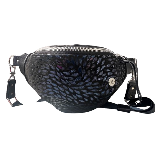 Leather Black Navy Bum Bag