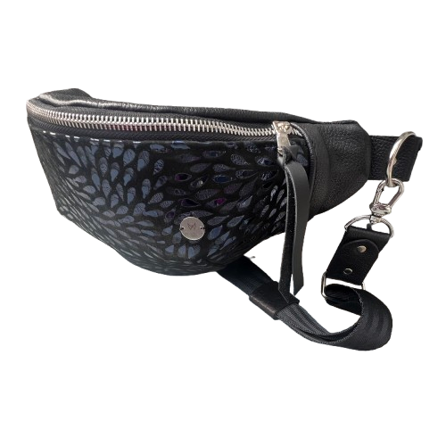 Leather Black Navy Bum Bag