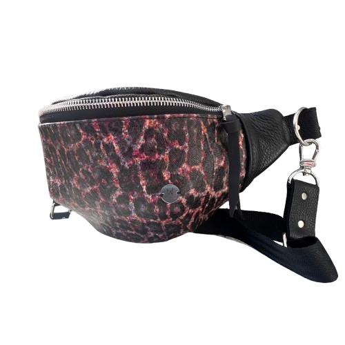 Multi-Colour Leopard Print Leather Bum Bag