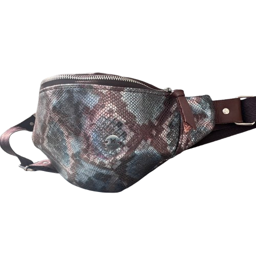 Leather Snake Print Bum Bag