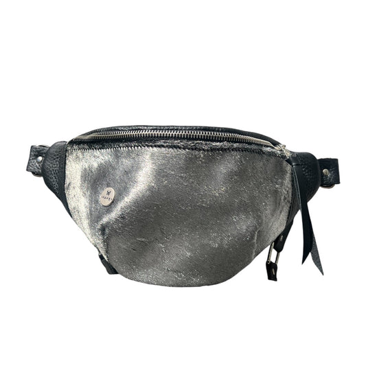 Bum Bag – Black& Silver  Hair on Cowhide Leather , Limited Edition
