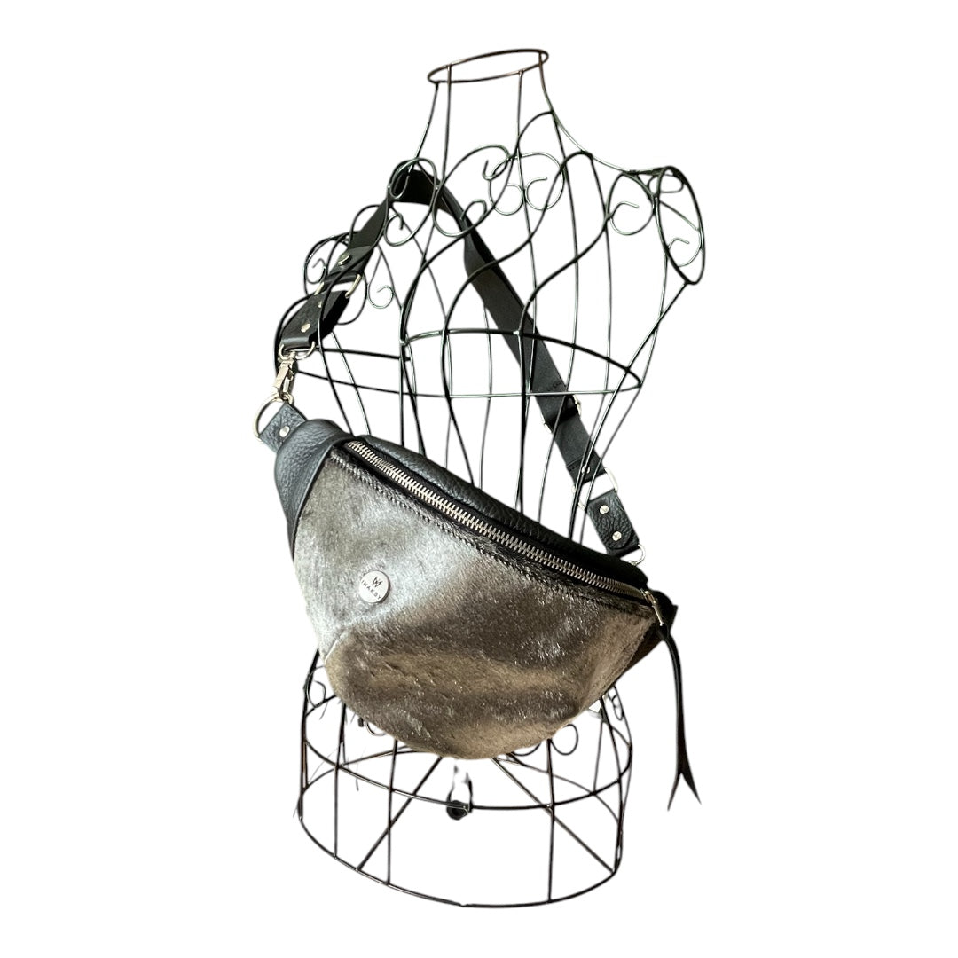 Bum Bag – Black& Silver  Hair on Cowhide Leather , Limited Edition