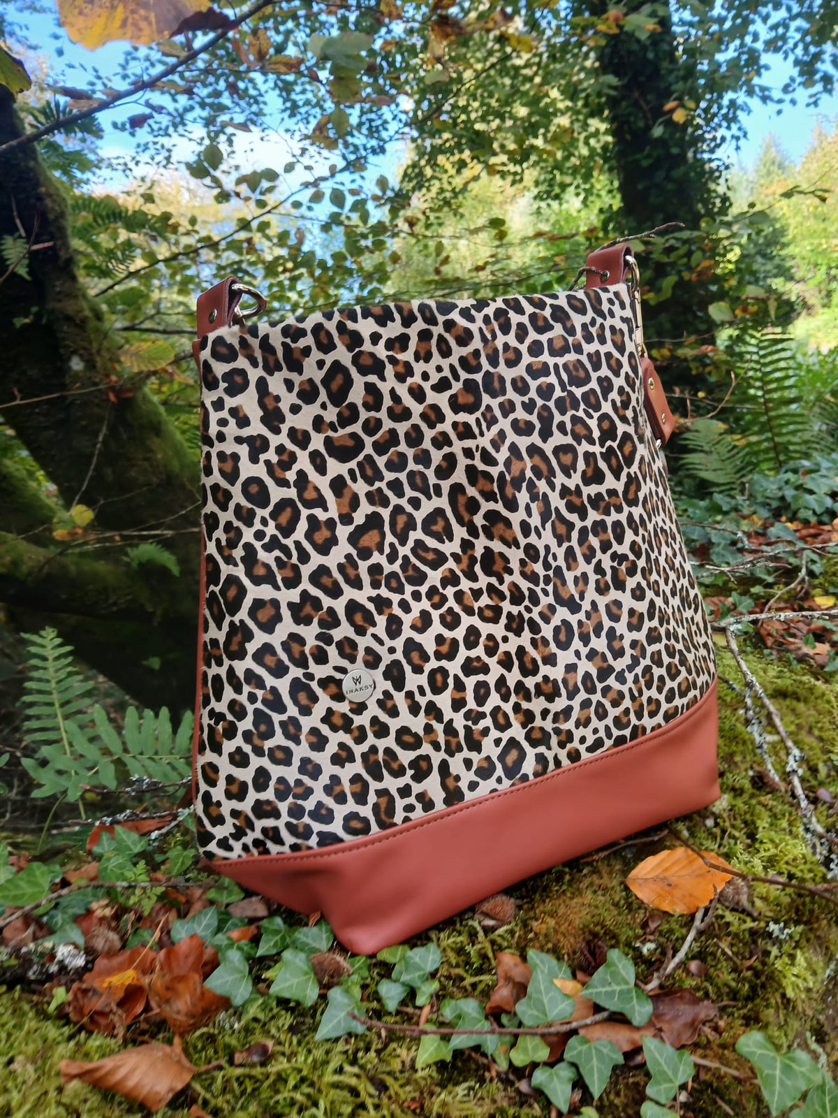 Diamond Bag – Beige Leopard Print Hair-On Leather