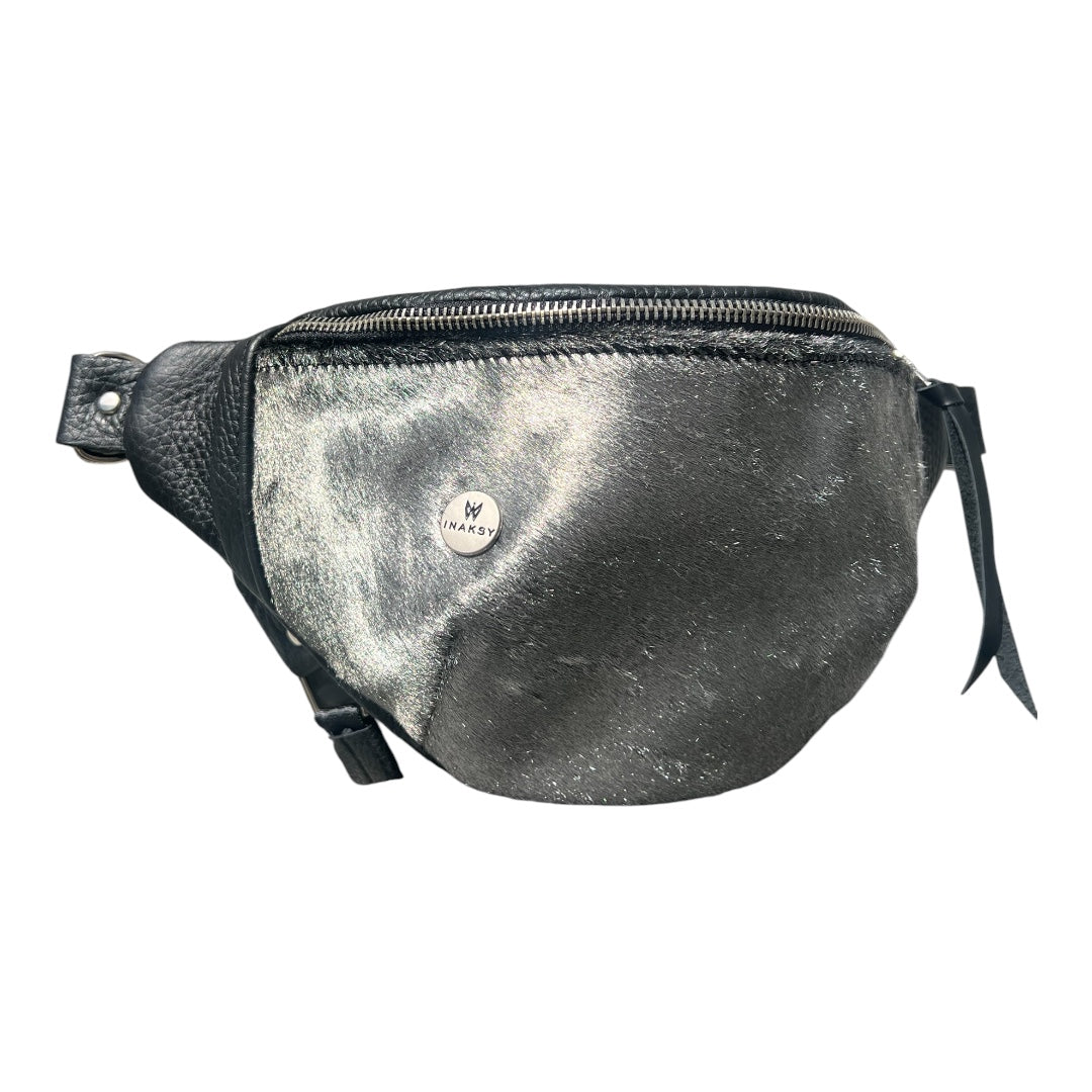 Bum Bag – Black& Silver  Hair on Cowhide Leather , Limited Edition