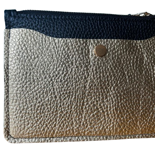 Black & Gold Cowhide Pouch