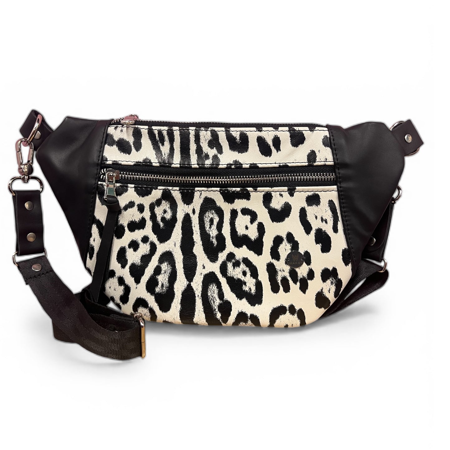 Màla Sleek | Genuine Cowhide Leather Bag in Black & White Cow Print