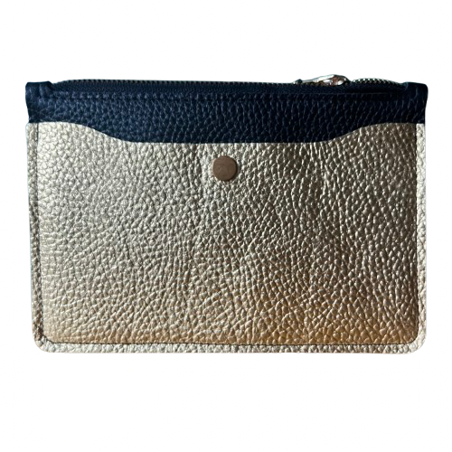 Black & Gold Cowhide Pouch