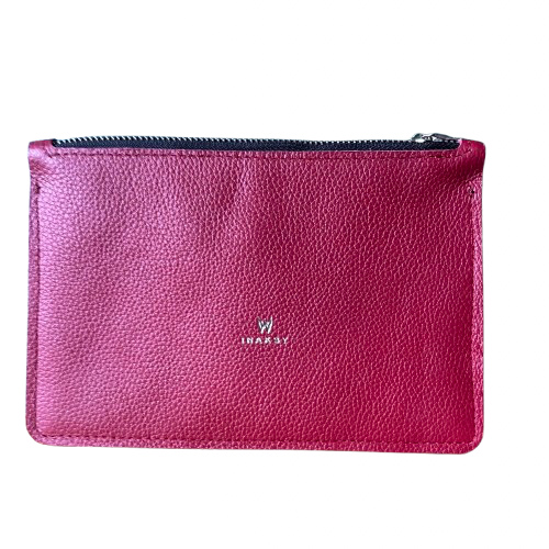 Two-Tone Cowhide Wallet – Burgundy & Black