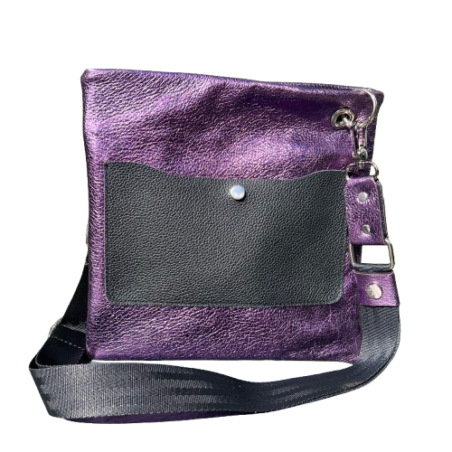 Twinkle Pop Sack Bag – Royal Purple Deer Leather, Limited Edition