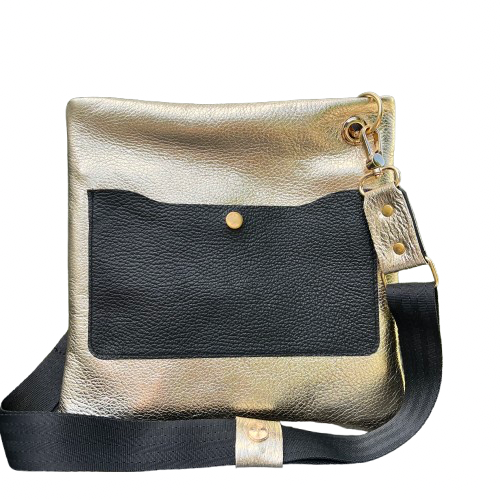 Twinkle Pop Sack Bag – Gold Deer Leather, Limited Edition