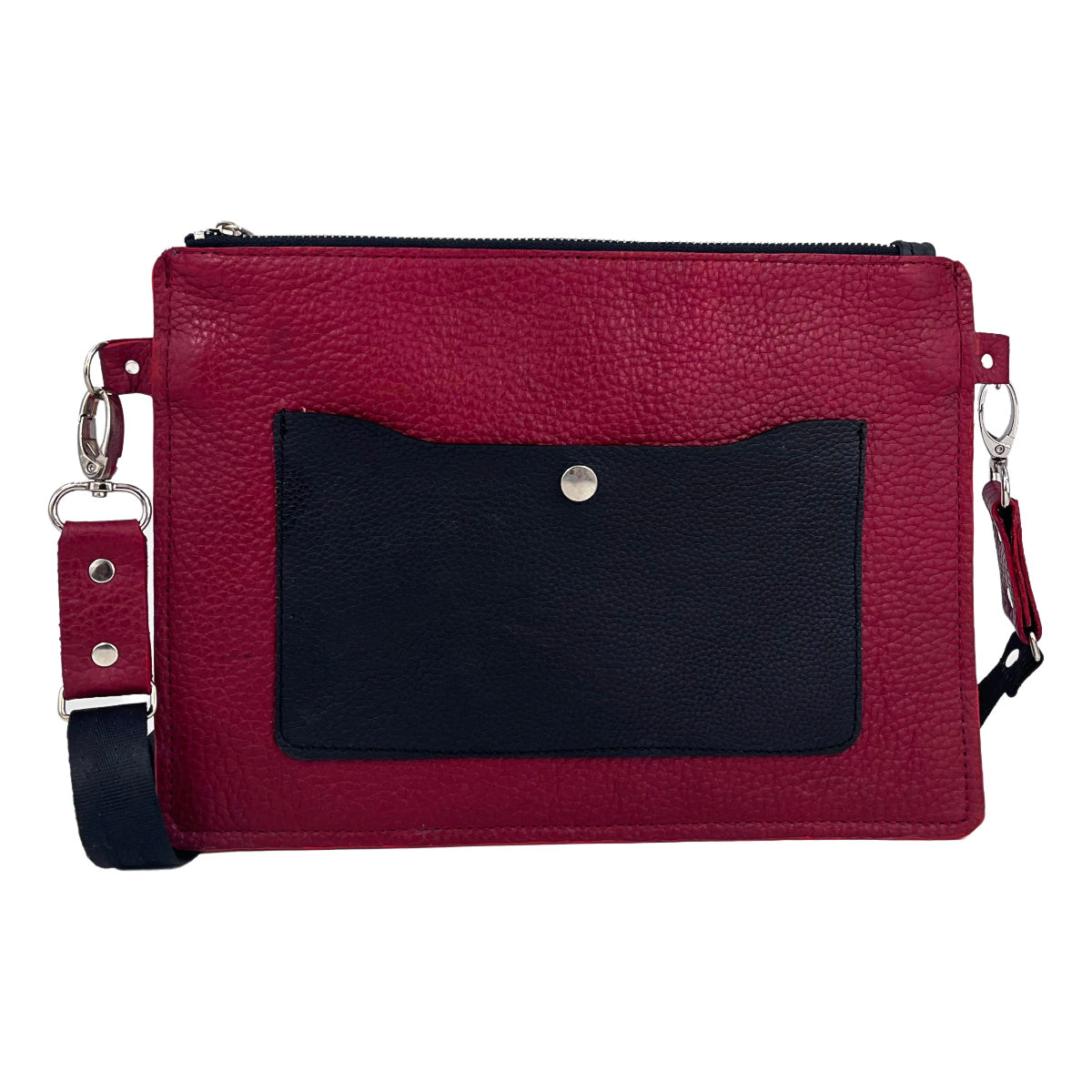 Leather Red Crossbody Bag for Woman